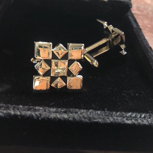 SWANK VINTAGE SILVER CUFFLINKS MINT CONDITION UNISEX ACCESSORIES GIFTS MEN LADY - Picture 2 of 5